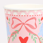 Pink Lovebird Lace Cups