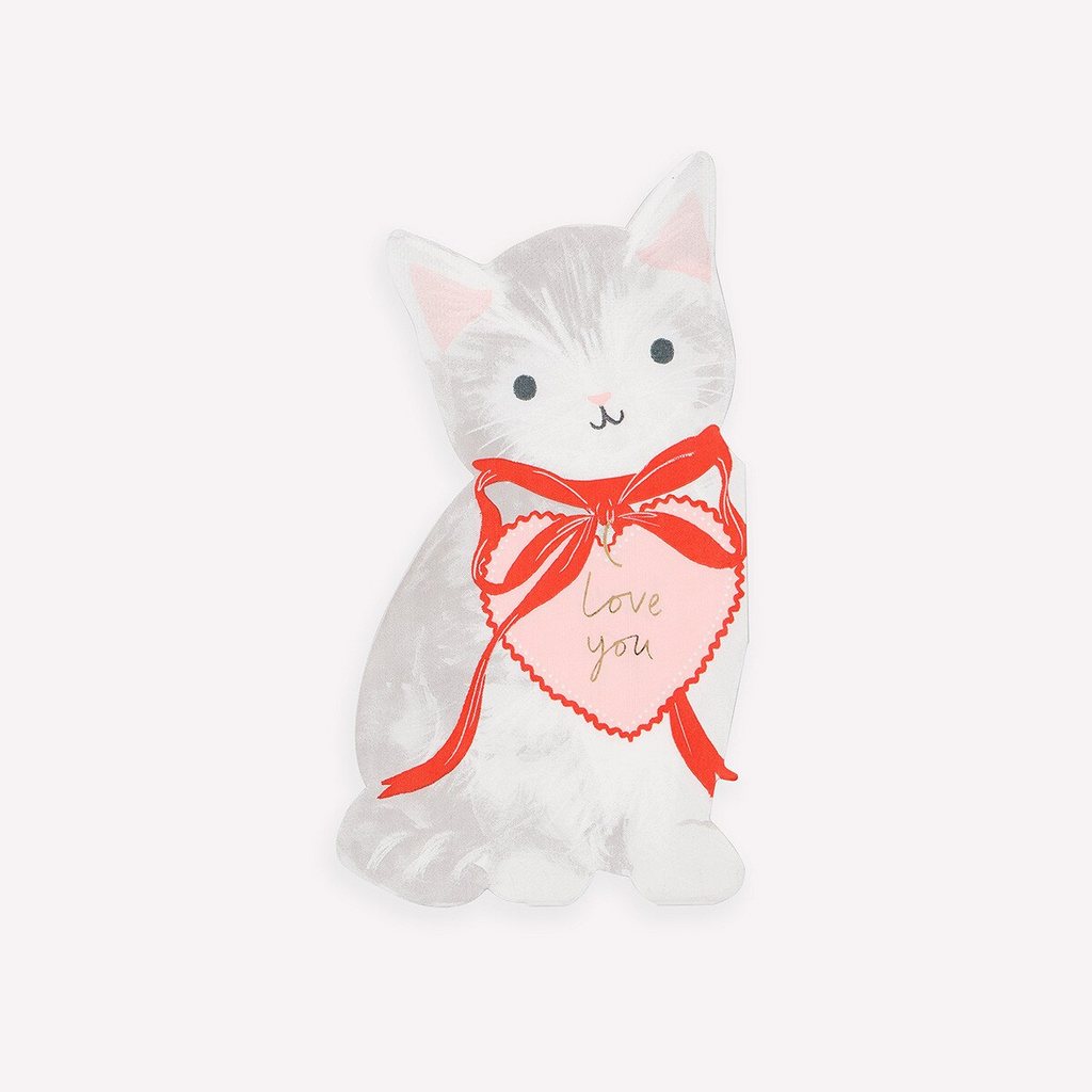 Valentine's Kitten Napkins