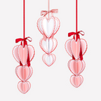 Pink and Red Lace Edge Heart Decorations