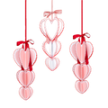 Pink and Red Lace Edge Heart Decorations