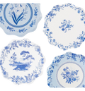 Blue & White Floral Plates - 2 Sizes