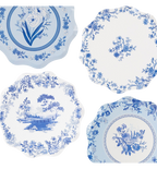 Blue & White Floral Plates - 2 Sizes