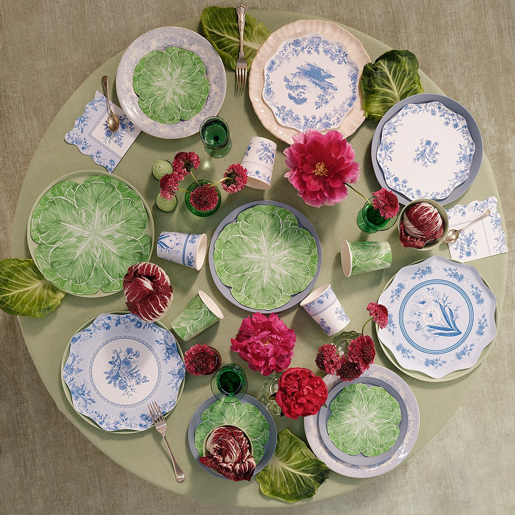 Blue & White Floral Plates - 2 Sizes