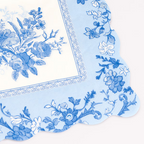 Blue & White Floral Napkins - 2 Sizes