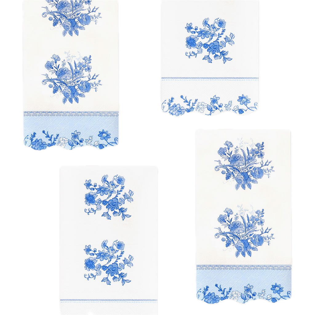 Blue & White Floral Guest Towels