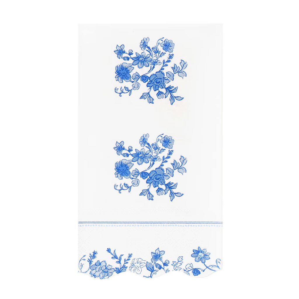 Blue & White Floral Guest Towels
