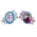 Blue and silver jumbo foil balloon with Frozen 2 Elsa and Anna birthday theme from Parte Haus party supply store in Bethesda Maryland