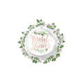 white and green bridal shower foil balloon with floral design for wedding from Parte Haus party supply store in Bethesda MD