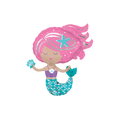Pink and teal mermaid foil balloon for under the sea birthday from Parte Haus party supply store in Bethesda MD