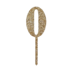 gold glitter number zero cake topper birthday from Parte Haus party supply store in Bethesda Maryland