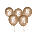 Gold number 18 balloons perfect for birthday celebration from Parte Haus party supply store in Bethesda Maryland