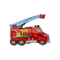 Red fire truck balloon with cartoon animals for kids birthday from Parte Haus party supply store in Bethesda Maryland