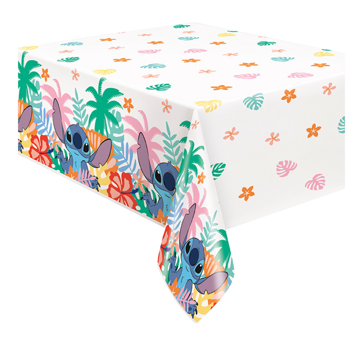 White Stitch Plastic Tablecover
