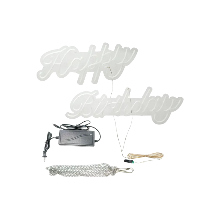 32" Happy Birthday LED Neon Sign