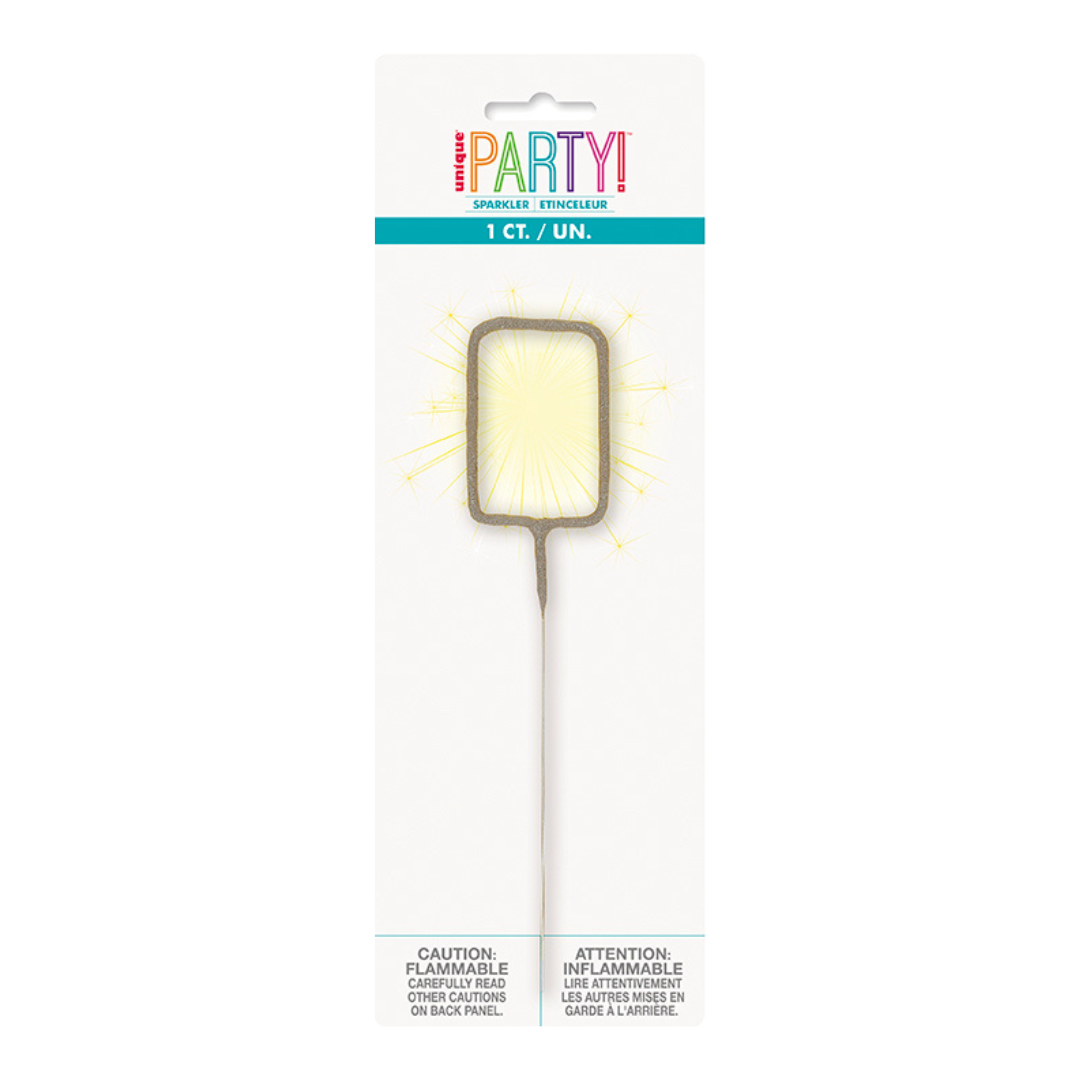 Silver Party Sparklers Number 0 Candle