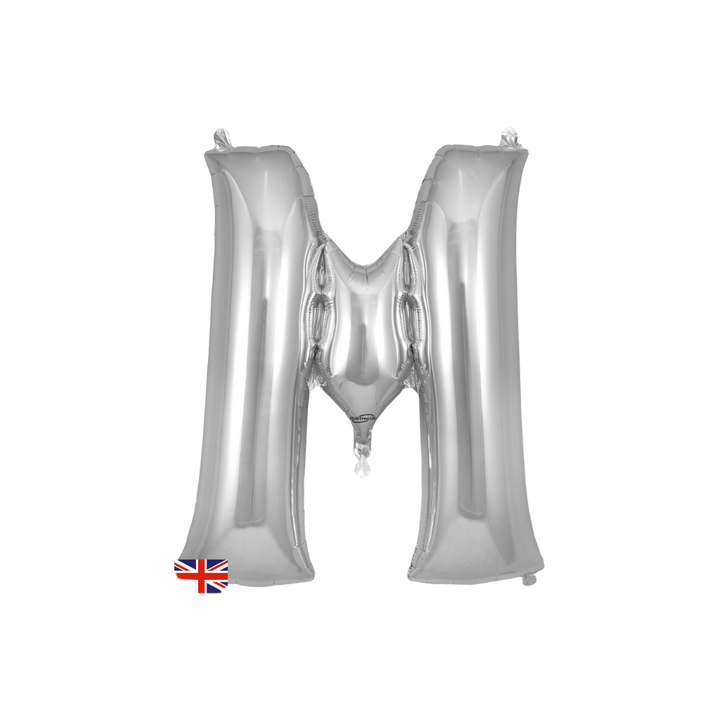 Silver Letter A - Z Foil Balloon, 34in