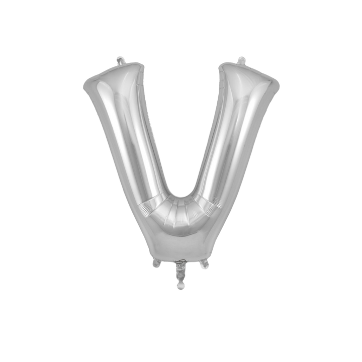 Silver Letter A - Z Foil Balloon, 34in