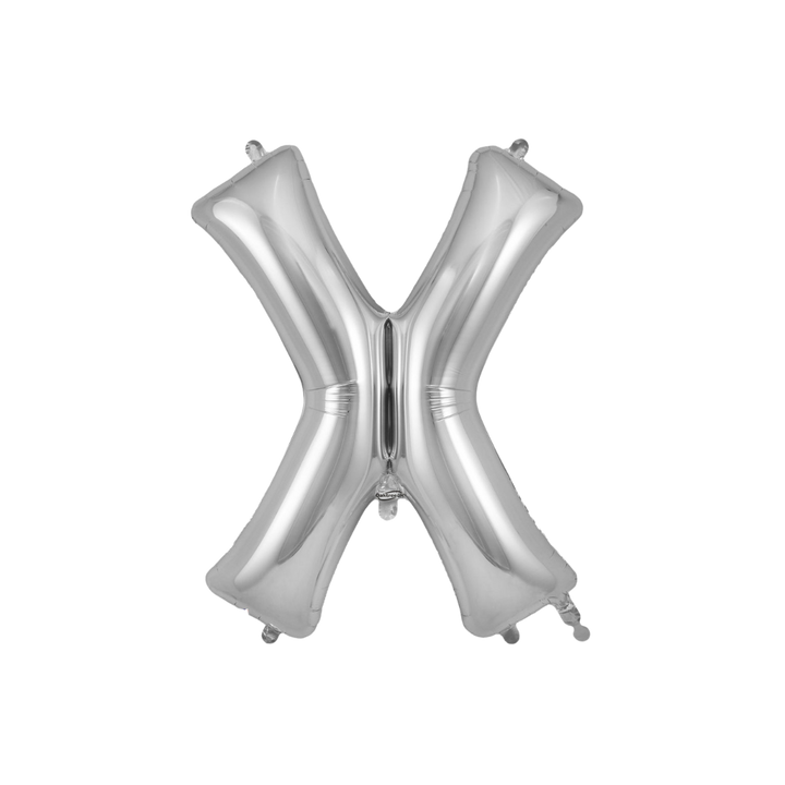 Silver Letter A - Z Foil Balloon, 34in