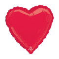 Metallic Red Valentine Heart Foil Balloon, 28in