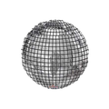 Silver disco ball round decor for dance party theme from Parte Haus party supply store in Bethesda Maryland