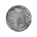 Silver disco ball reflective decor for dance party theme from Parte Haus party supply store in Bethesda MD.