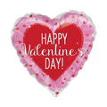Pink Red Glitter Hearts Valentine’s Day Foil Balloon, 28in
