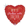Red Holographic Valentine’s Day Foil Balloon, 18in