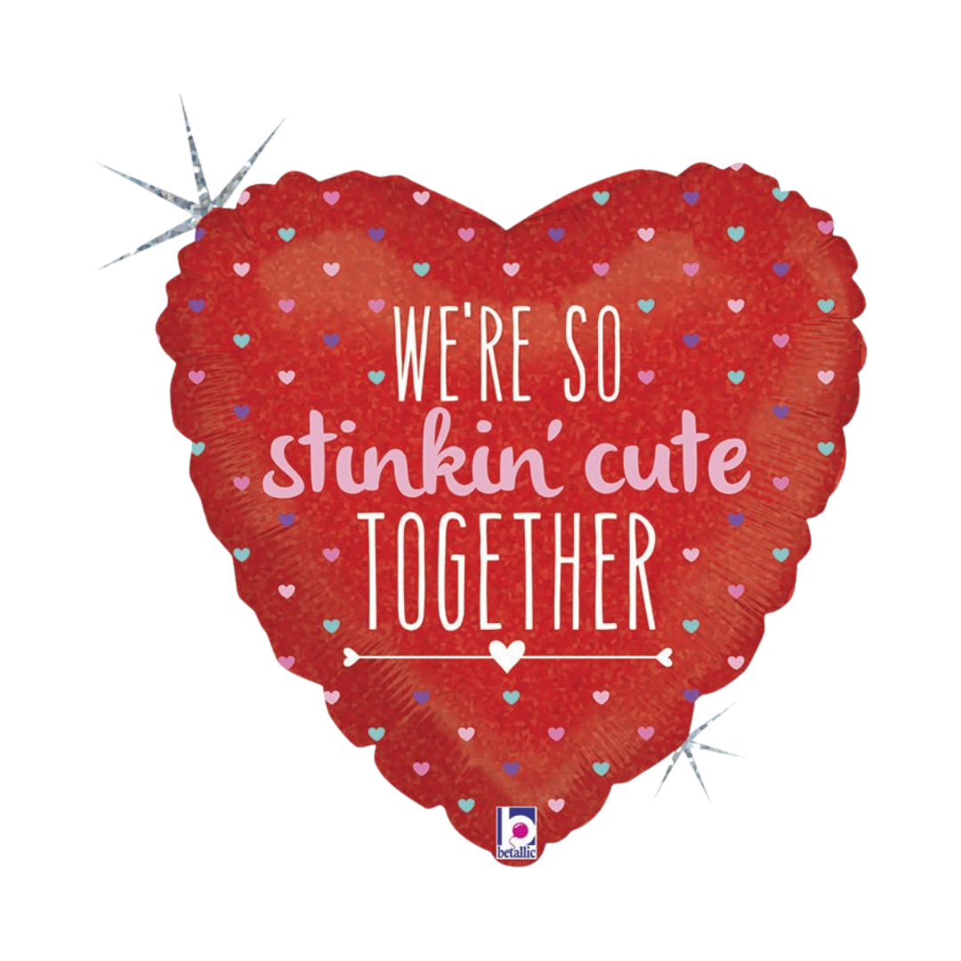 Red Holographic Valentine’s Day Foil Balloon, 18in