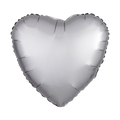 Satin Luxe Platinum Valentine’s Day Heart Foil Balloon, 18in