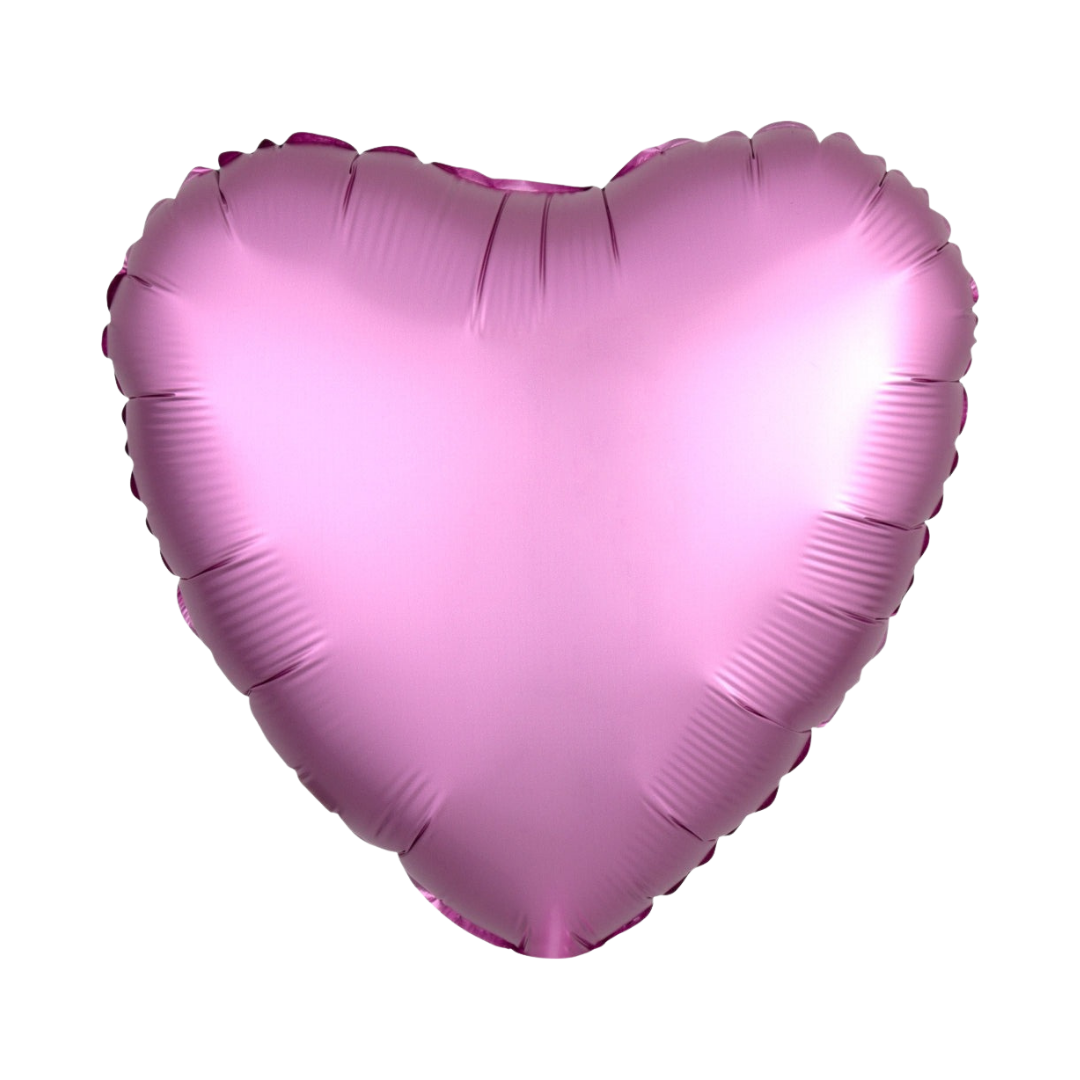 Satin Luxe Flamingo Valentine’s Day Heart Foil Balloon, 18in