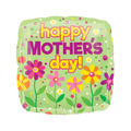 Green Mother's Day balloon with colorful flowers for Mother's Day from Parte Haus party supply store in Bethesda MD.