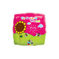 Pink and green Spanish balloon with sunflower bees and heart for Mother's Day from Parte Haus party supply store in Bethesda Maryland