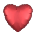 Satin Luxe Sangria Valentine’s Day Heart Foil Balloon, 18in