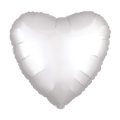 Satin Luxe White Valentine’s Day Heart Foil Balloon, 18in