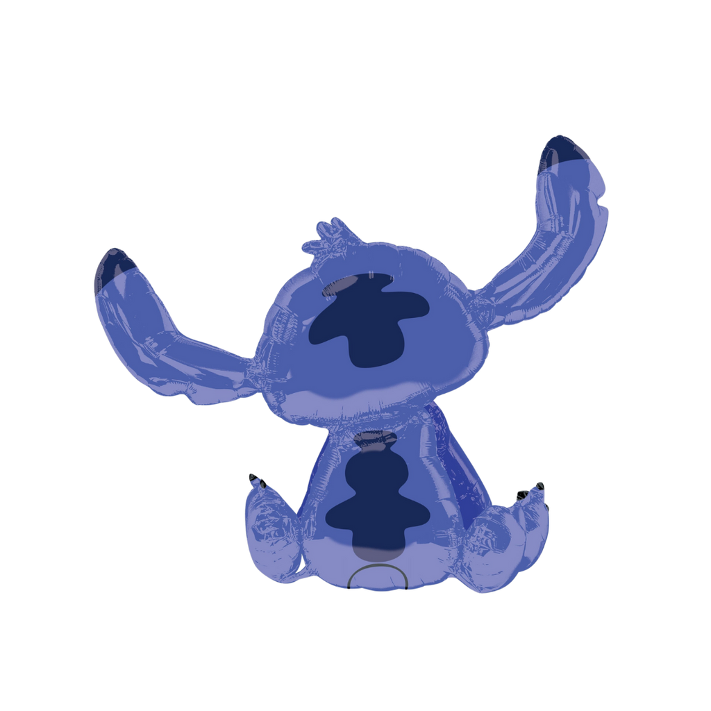 Blue Lilo and Stitch foil balloon shaped character birthday theme from Parte Haus party supply store in Bethesda Maryland