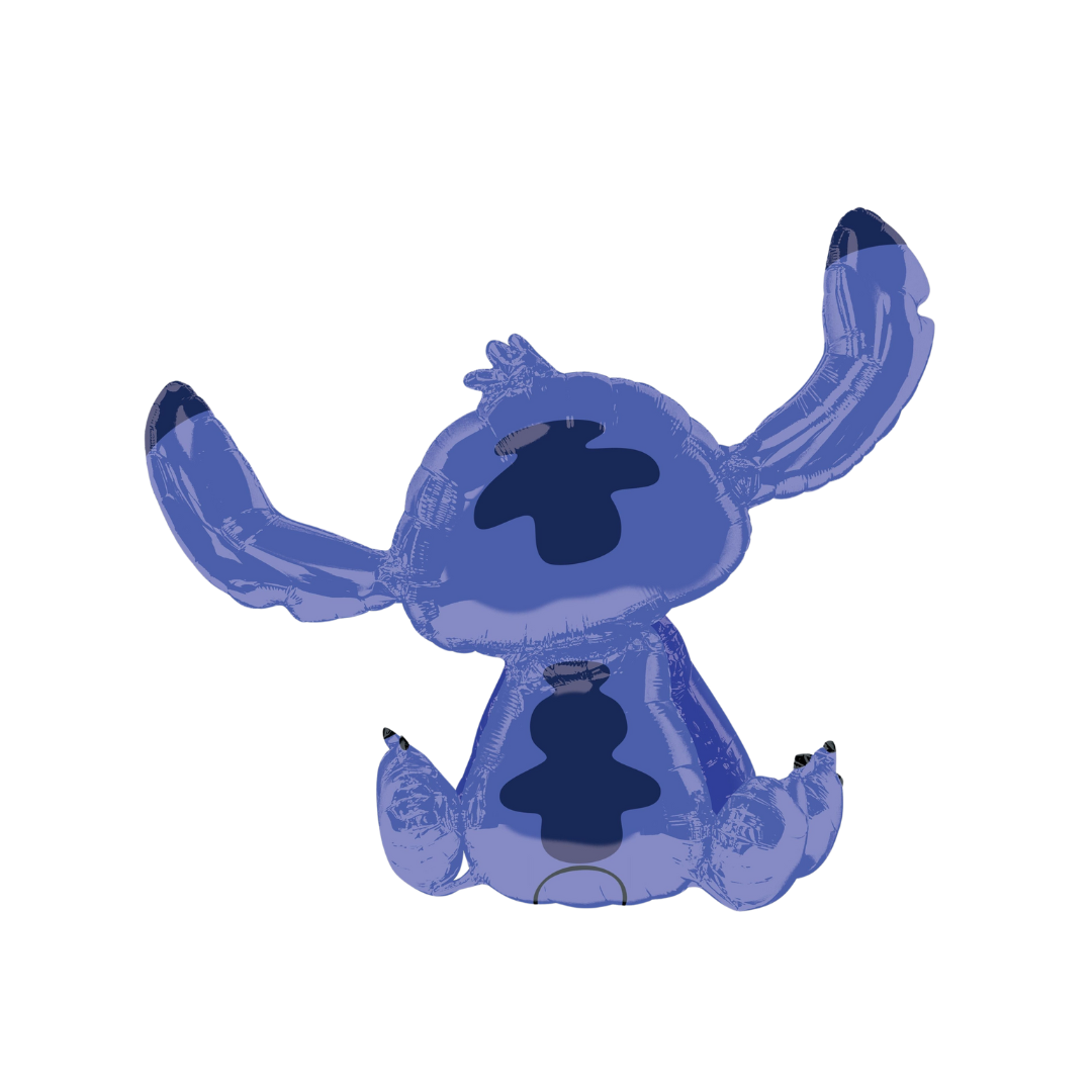 Blue Lilo and Stitch foil balloon shaped character birthday theme from Parte Haus party supply store in Bethesda Maryland