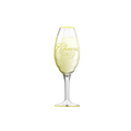 Gold jumbo champagne glass balloon shaped like a flute with cheers text for celebration from Parte Haus party supply store in Bethesda Maryland