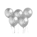 Silver 50th birthday balloons bundle for milestone celebration from Parte Haus party supply store in Bethesda MD