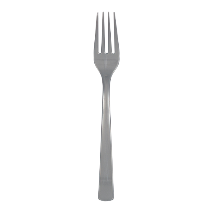 Silver Solid Plastic Forks - 18 pcs