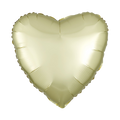 Pastel Yellow Satin Luxe Valentine Heart Foil Balloon, 18in
