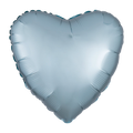 Satin Luxe Pastel Blue Valentine’s Day Heart Foil Balloon, 18in
