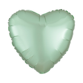 Satin Luxe Mint Green Valentine’s Day Heart Foil Balloon, 18in