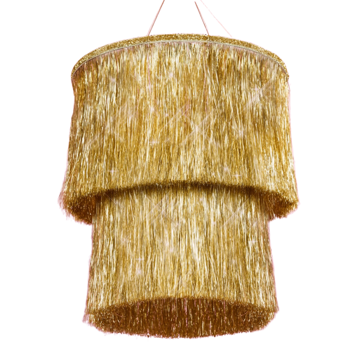 Golden Fringe Chandelier