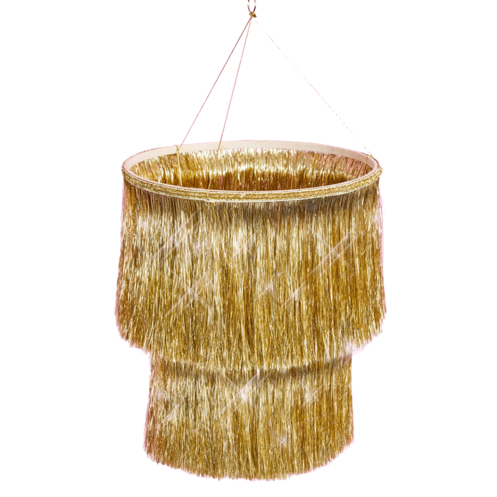 Golden Fringe Chandelier