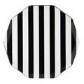 Black & White Cabana Striped Dinner Plates