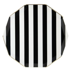 Black & White Cabana Striped Dinner Plates