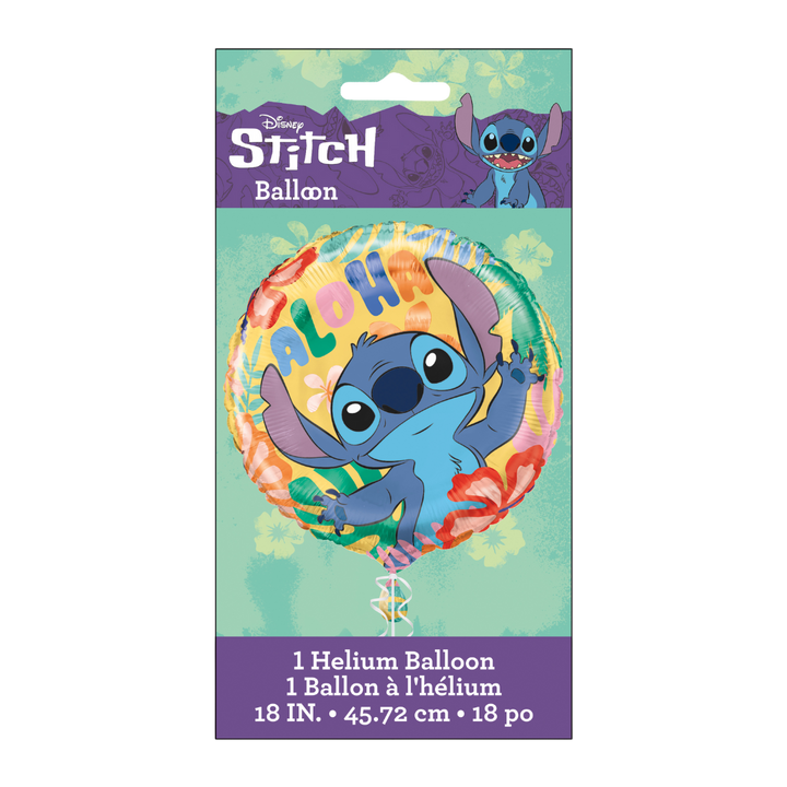 Yellow Stitch Foil Balloon, 18in - Stitch