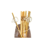 Metallic gold straws with glitter 40 toppers for 40th birthday from Parte Haus party supply store in Bethesda Maryland