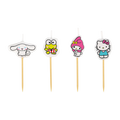 multicolor cartoon character candles with wooden sticks birthday theme from Parte Haus party supply store in Bethesda MD