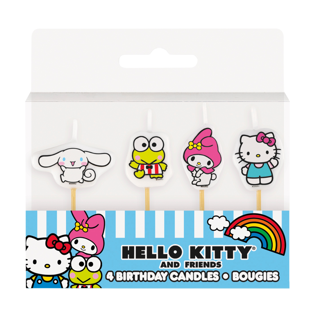 multi color Hello Kitty birthday candles with cartoon characters for kids parties from Parte Haus party supply store in Bethesda MD